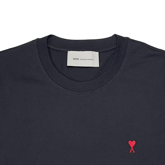 AMI Small Heart Logo T-Shirt Black White