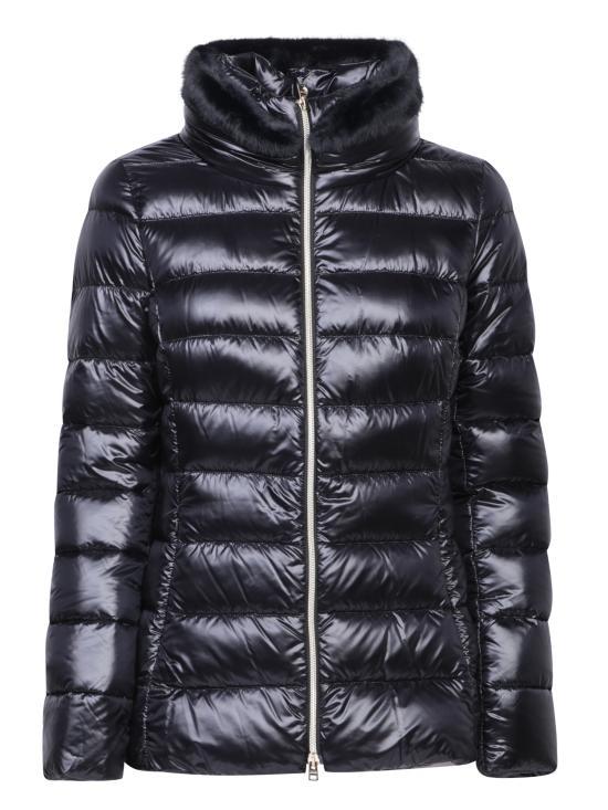 Herno High Neck Belted Puffer Jacket for Men PI0485DIC M05 12017Z 9300 BLACK DOM
