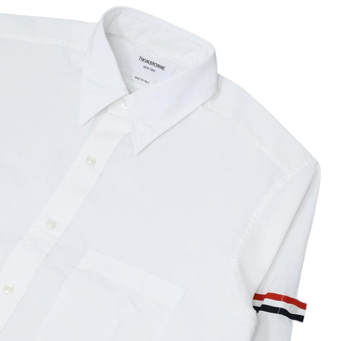 THOM BROWNE RWB Stripe Long Sleeve Oxford Shirt White Men