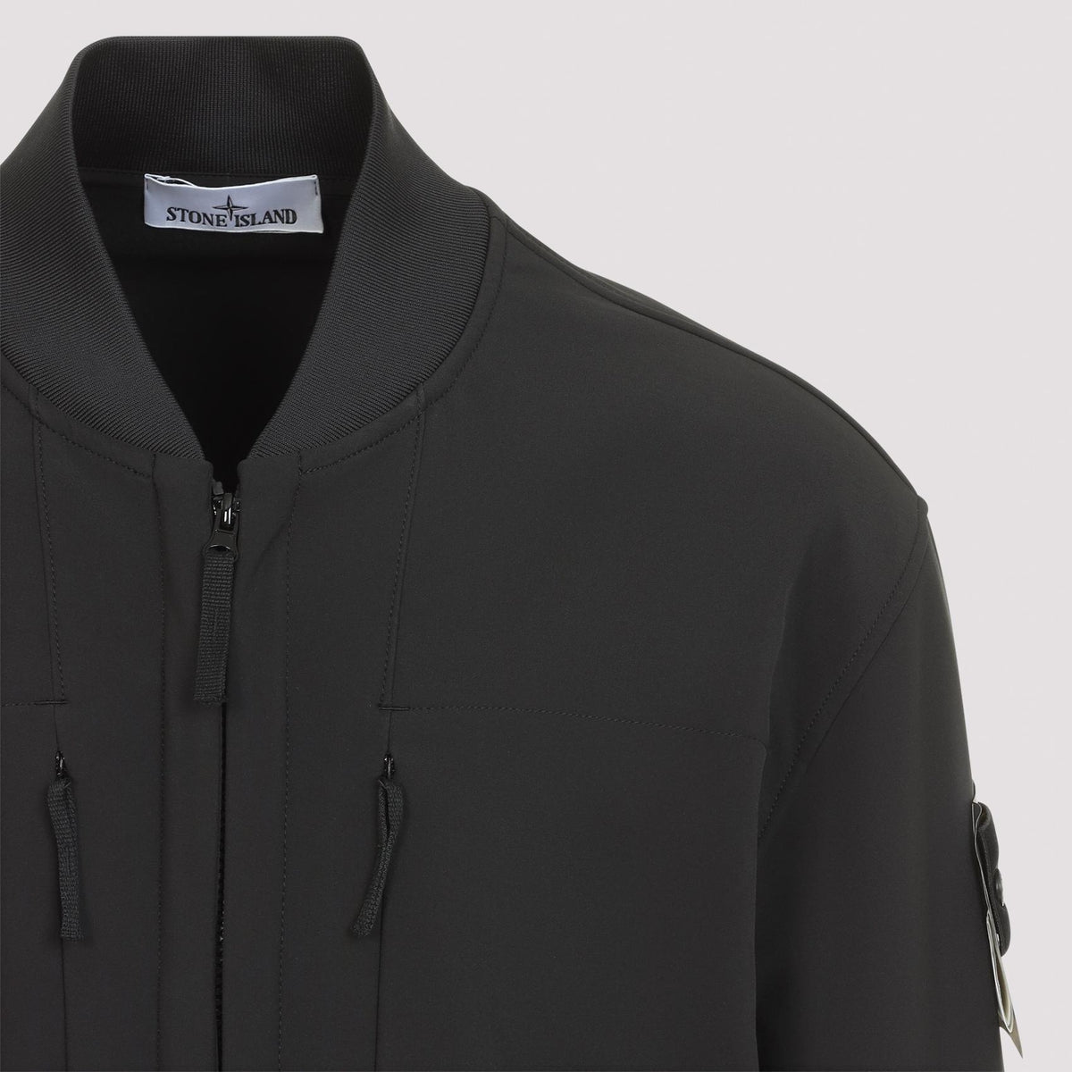 STONE ISLAND Black Nylon Bomber Jacket for Men