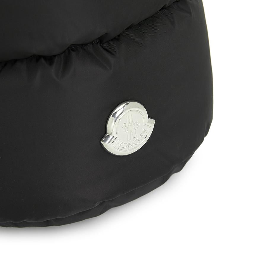 Moncler Karakorum Padded Nylon Bucket Shoulder Bag Black Women