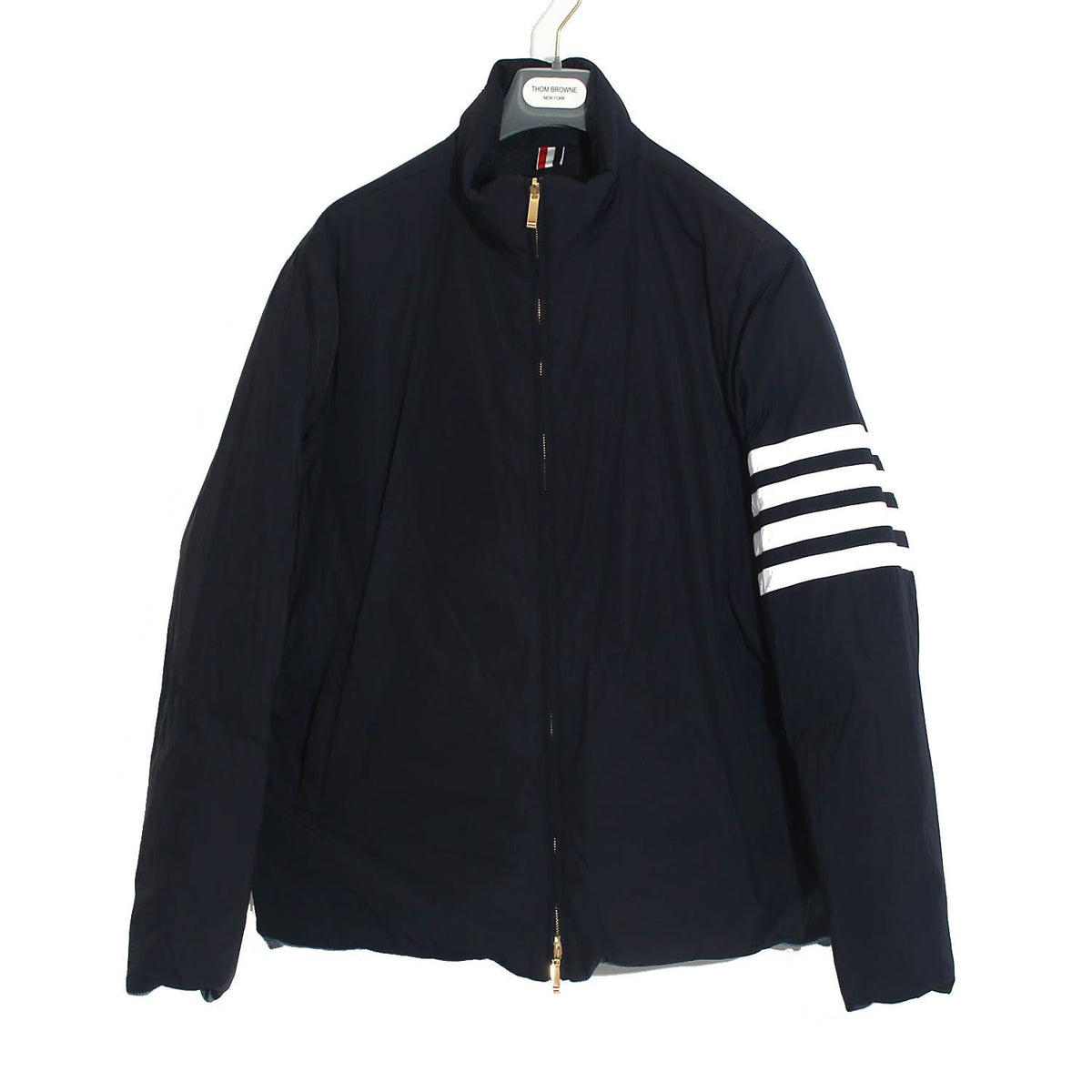 THOM BROWNE Men's 4 Bar Reversible Down Puffer Jacket Navy MJD091X 415