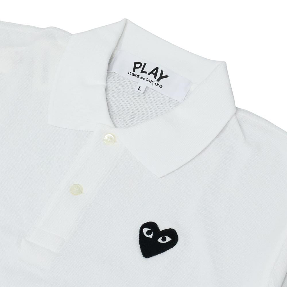 Comme des Garcons Black Logo Patch Men’s Short Sleeve Polo Shirt