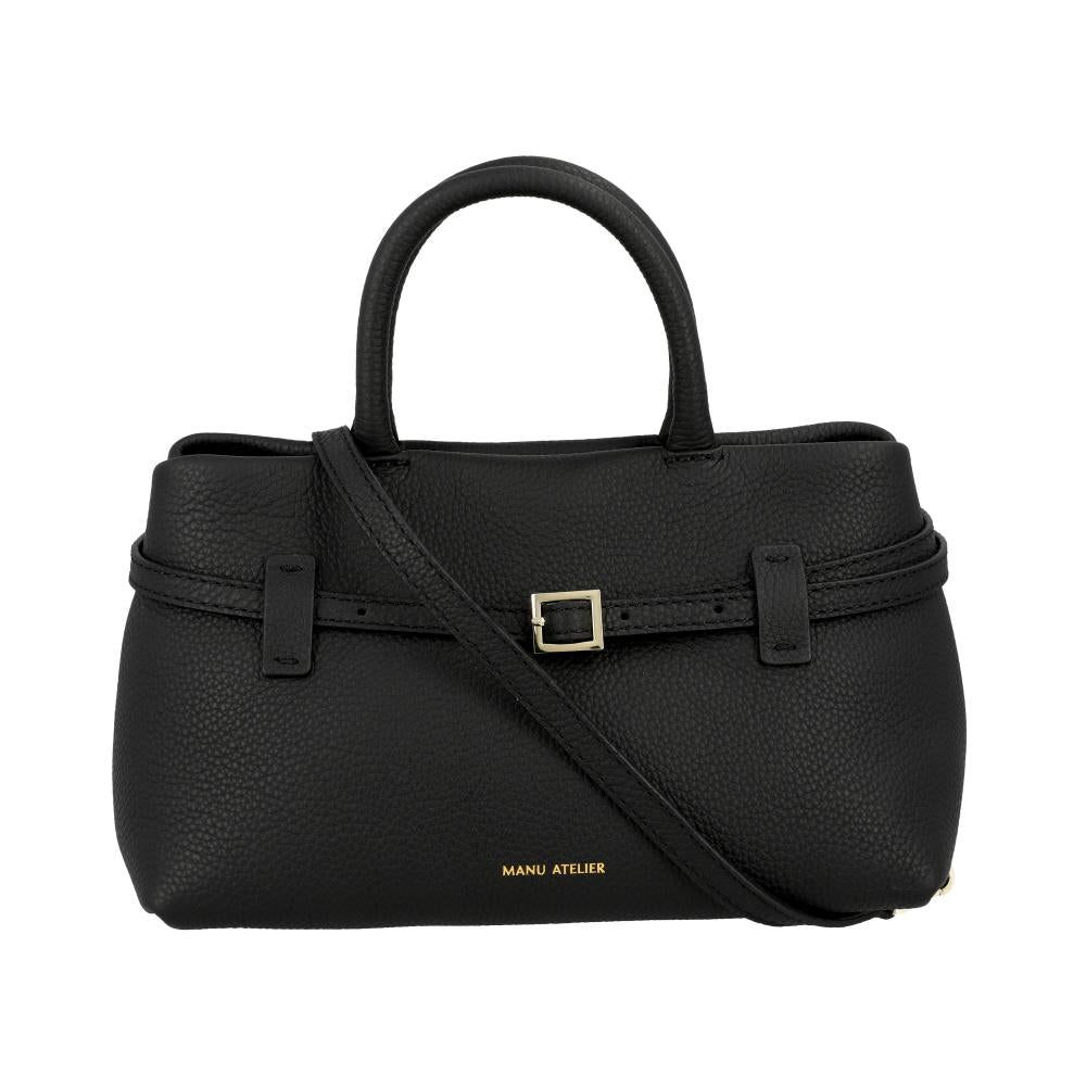 MANU ATELIER Le Cambon 25 Black Leather Women’s Tote Bag 2024375
