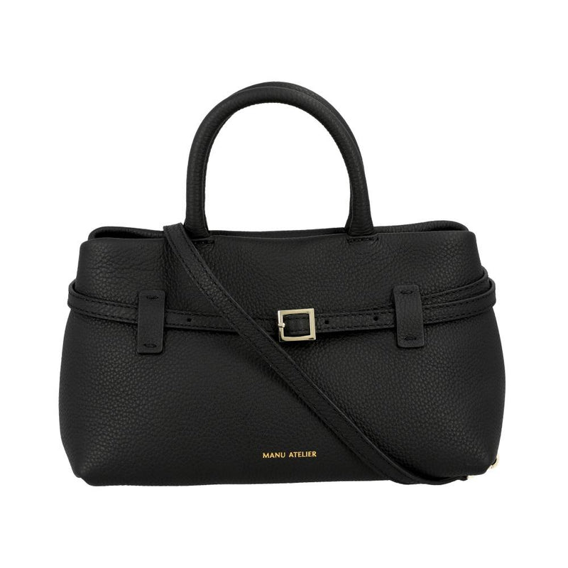 MANU ATELIER Le Cambon 25 Black Leather Women’s Tote Bag 2024375