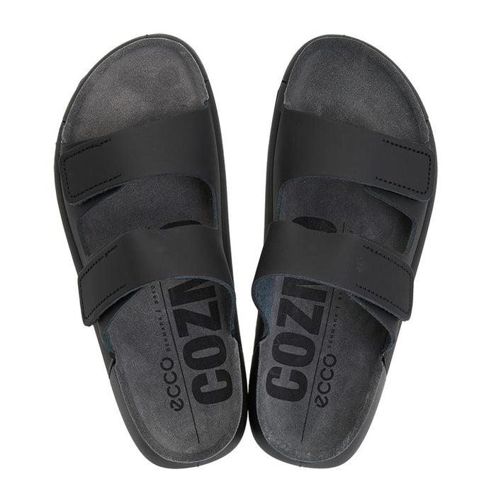 ecco Cosmo Women’s Leather Slide Sandals Black Slippers