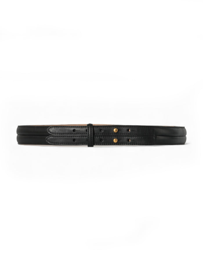 Dries Van Noten Split Leather Belt Black Unisex 242011403199900