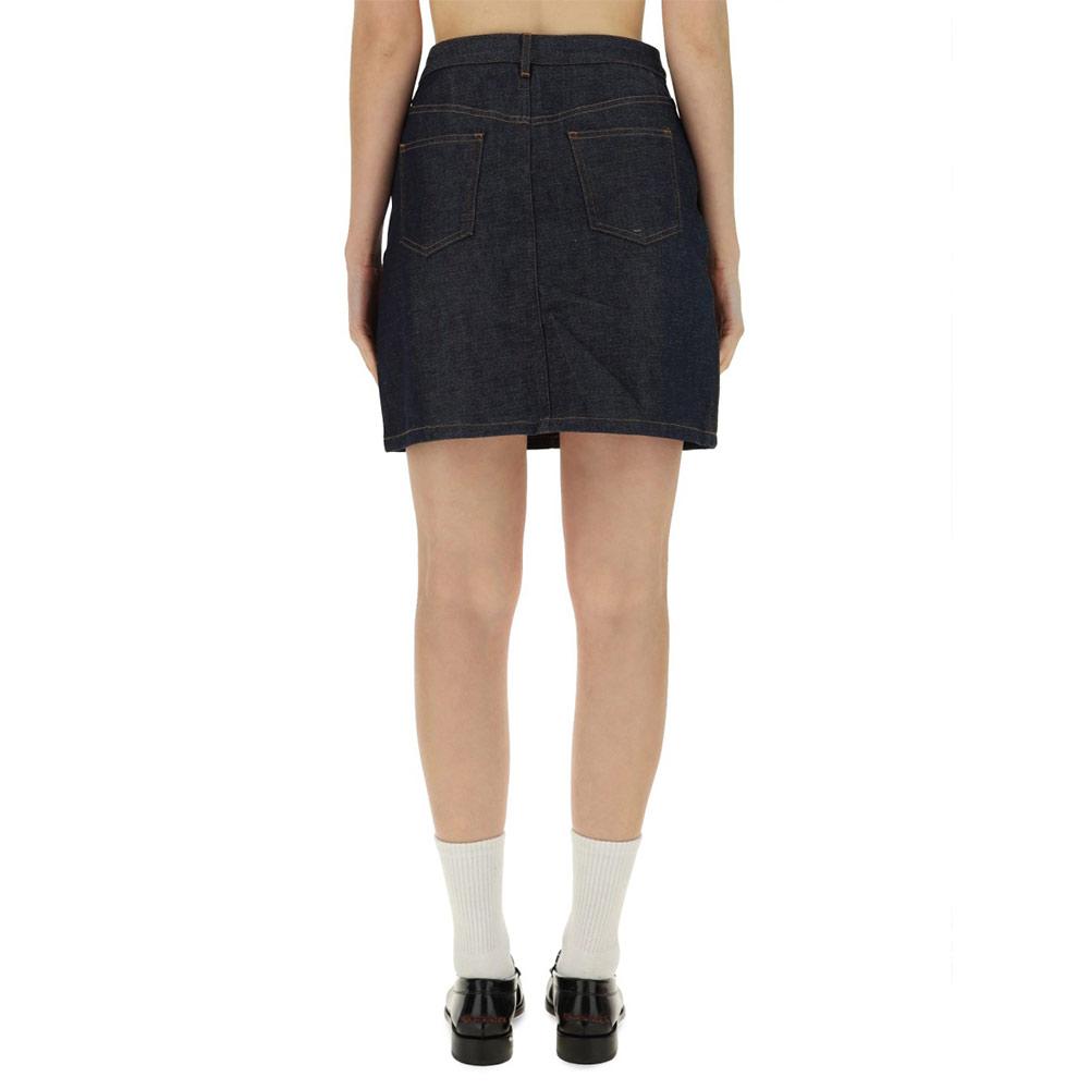 A.P.C. Women’s Standard Selvedge Denim Mini Skirt Navy