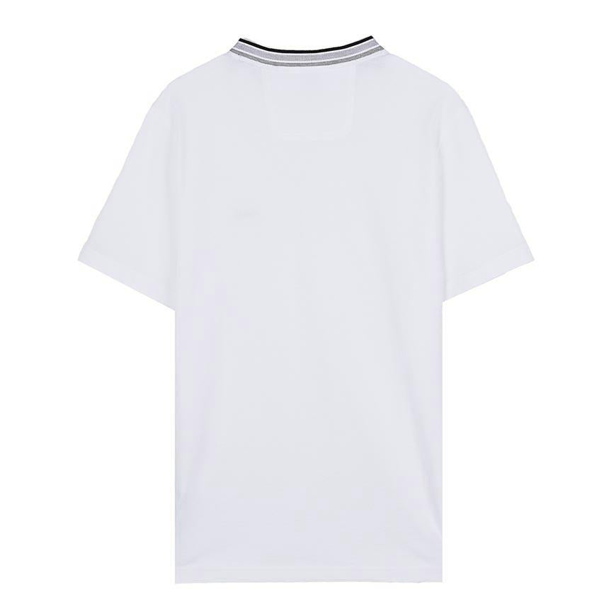 HUGO BOSS Men’s Logo Embroidered T-Shirt White Cotton