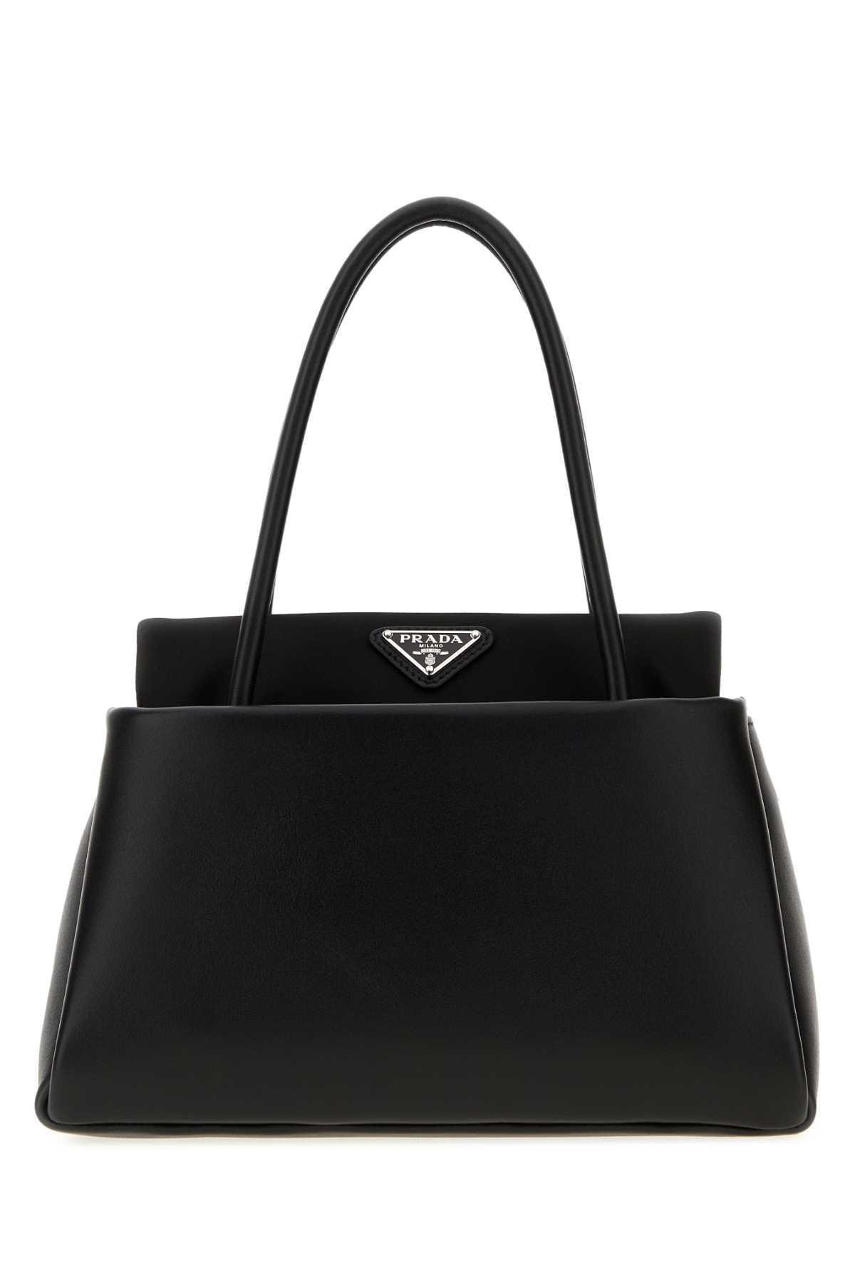 PRADA Black Leather Tote Bag