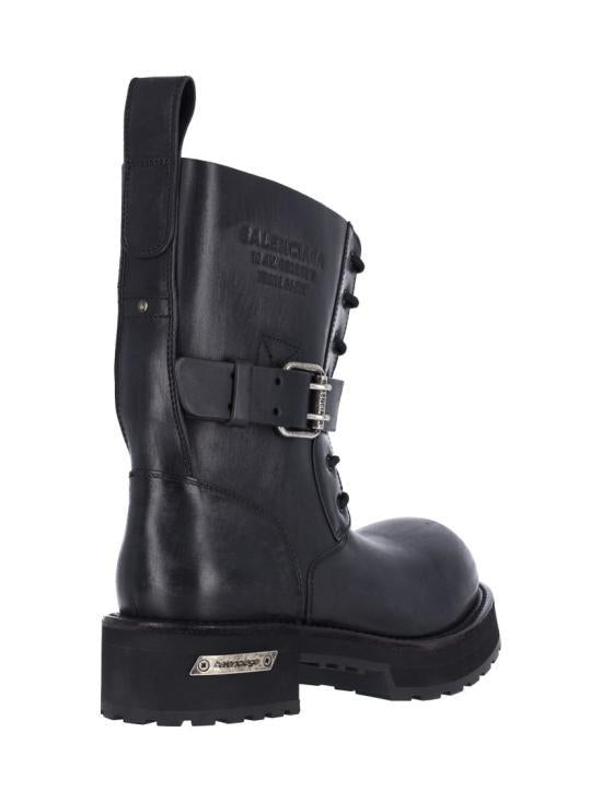 BALENCIAGA Black Leather Boots