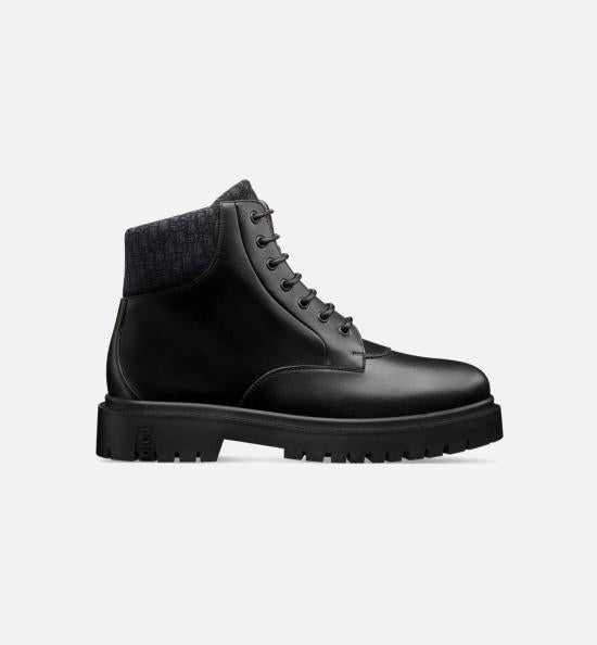 DIOR Men's Leather Boots 3BO389ABA900 BLACK DOM