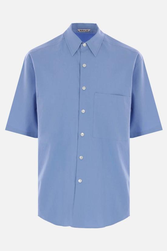 AURALEE Short Sleeve Shirt for Men A25SS03TN LIGHT GREEN DOM