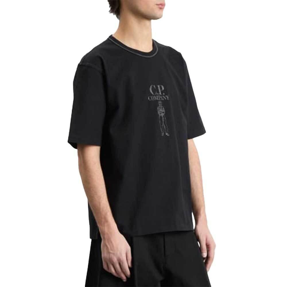 CP Company Jersey Logo Short Sleeve T-Shirt Navy