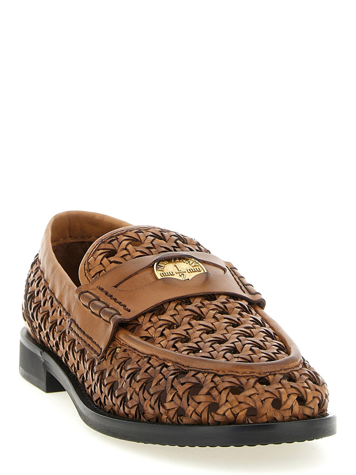 Miu Miu Black Leather Loafers