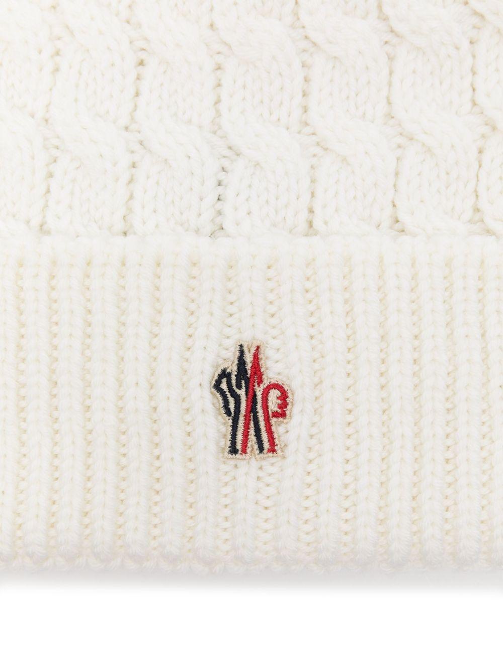 Moncler Wool Rib Knit Beanie Hat Black Women’s