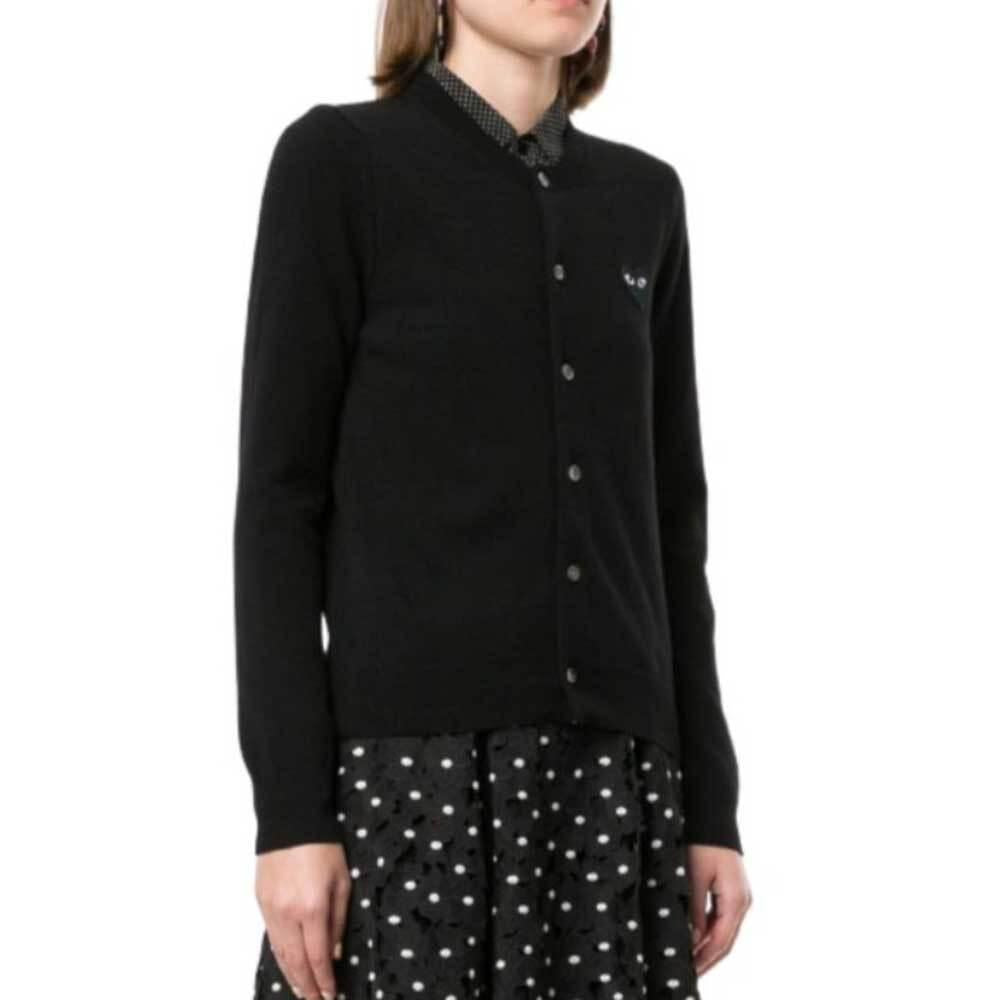 Comme des Garcons Black Heart Logo Women’s Black Cardigan
