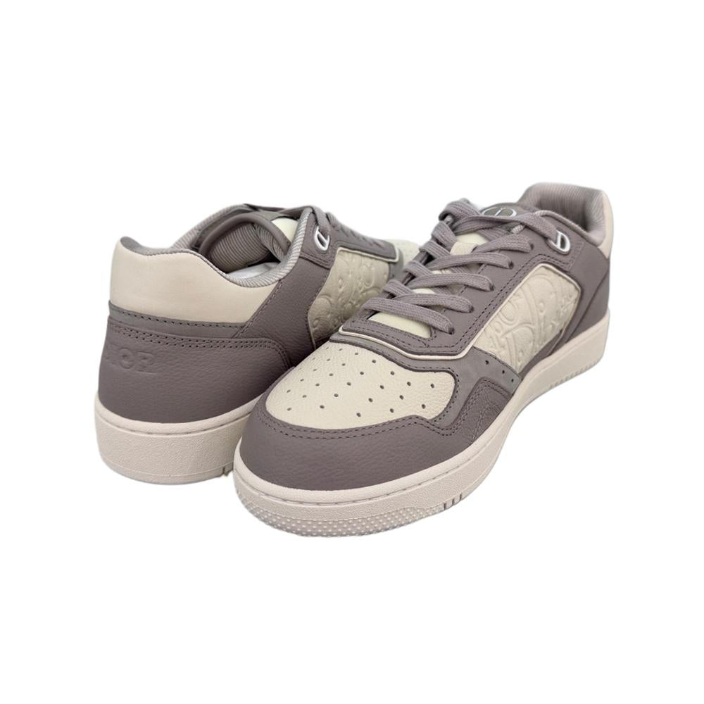 DIOR B27 Uptown Low-Top Sneakers White Gray Leather Men's