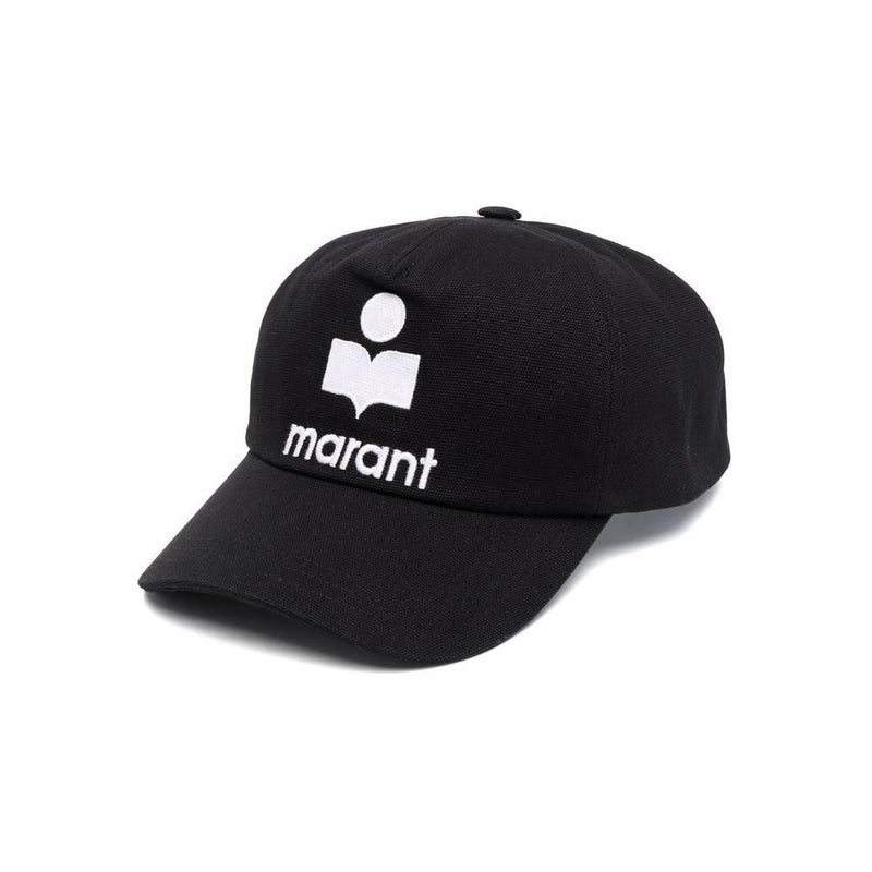 Isabel Marant TYRONYH Embroidered Black Cotton Cap