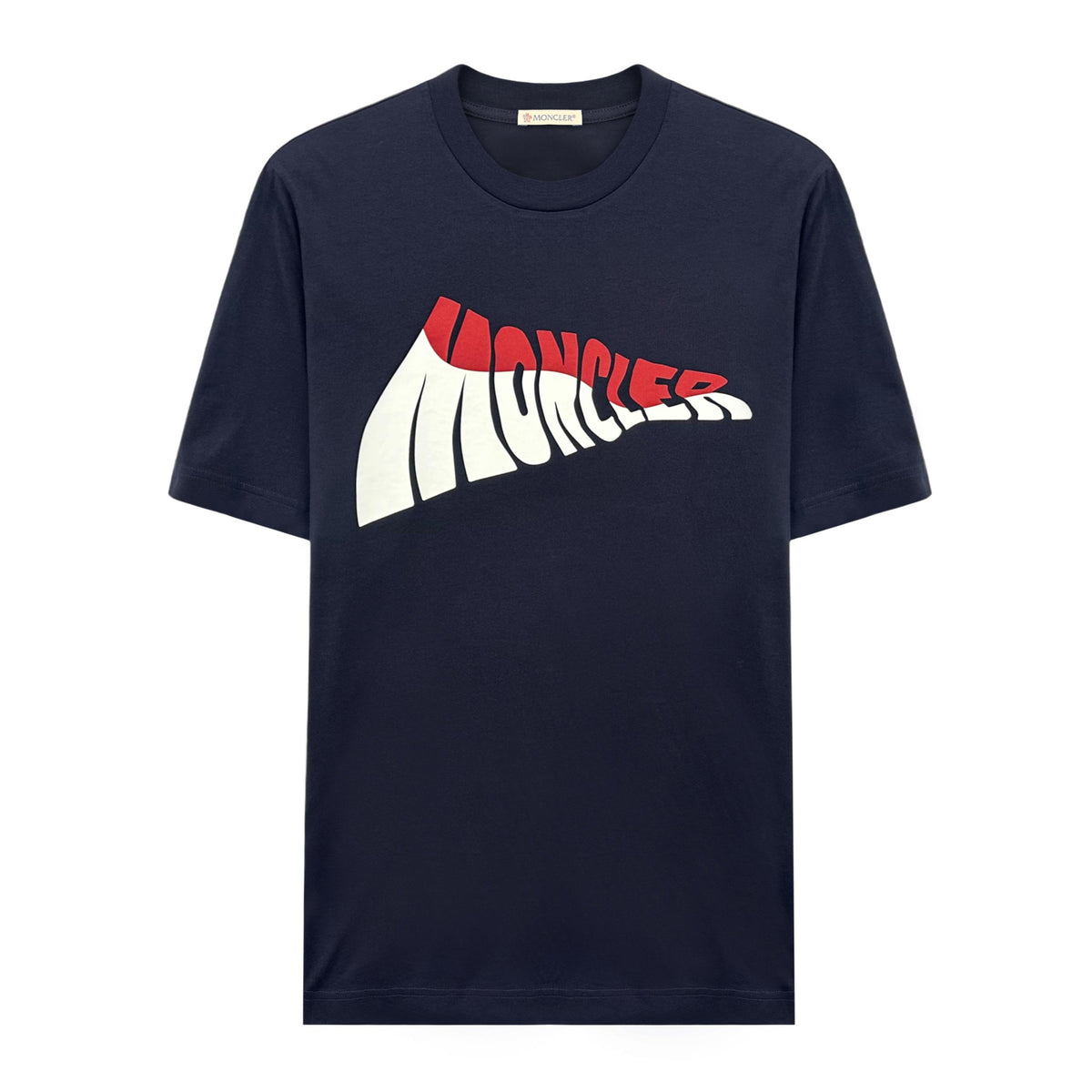 Moncler Branded Logo Short Sleeve T-Shirt Navy