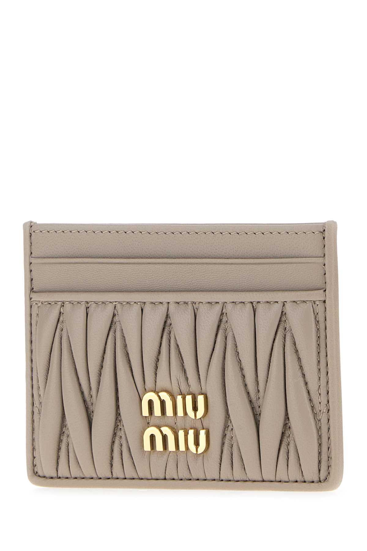 Miu Miu Pink Leather Card Holder Wallet