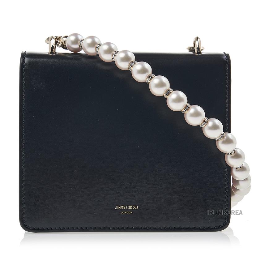 Jimmy Choo Avenue Quad XS Black Crossbody Bag Light Gold Hardware