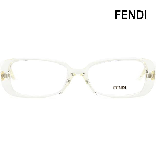 FENDI Clear Acetate Square Eyeglass Frames Unisex