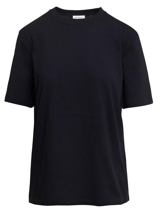Saint Laurent Short Sleeve T-Shirt 747125 YB2XE 1000 BLACK DOM