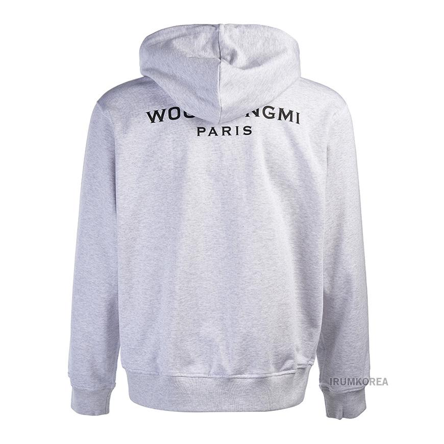 WOOYOUNGMI Men’s Back Logo Zip-Up Hoodie W243TS47 740G