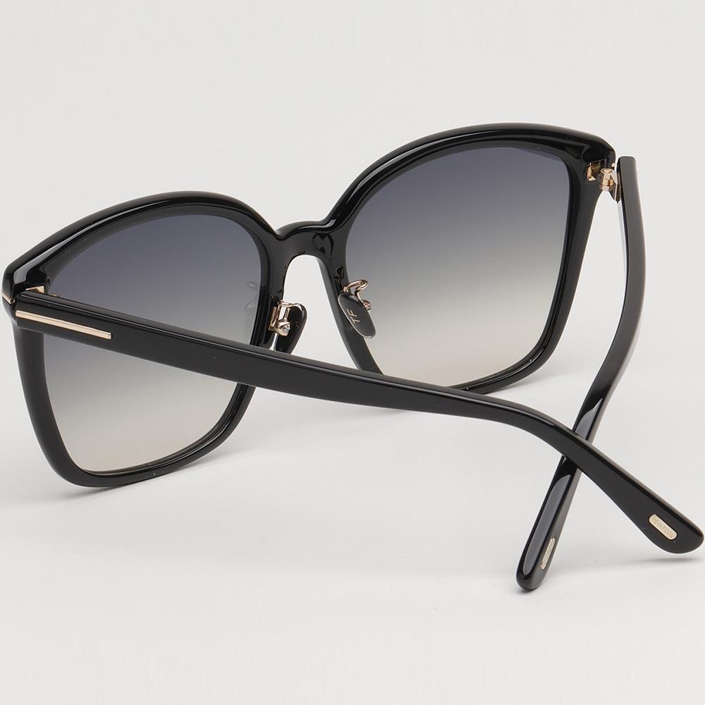 TOM FORD Acetate Square Sunglasses Asian Fit Oversized Unisex TF1054K 01B
