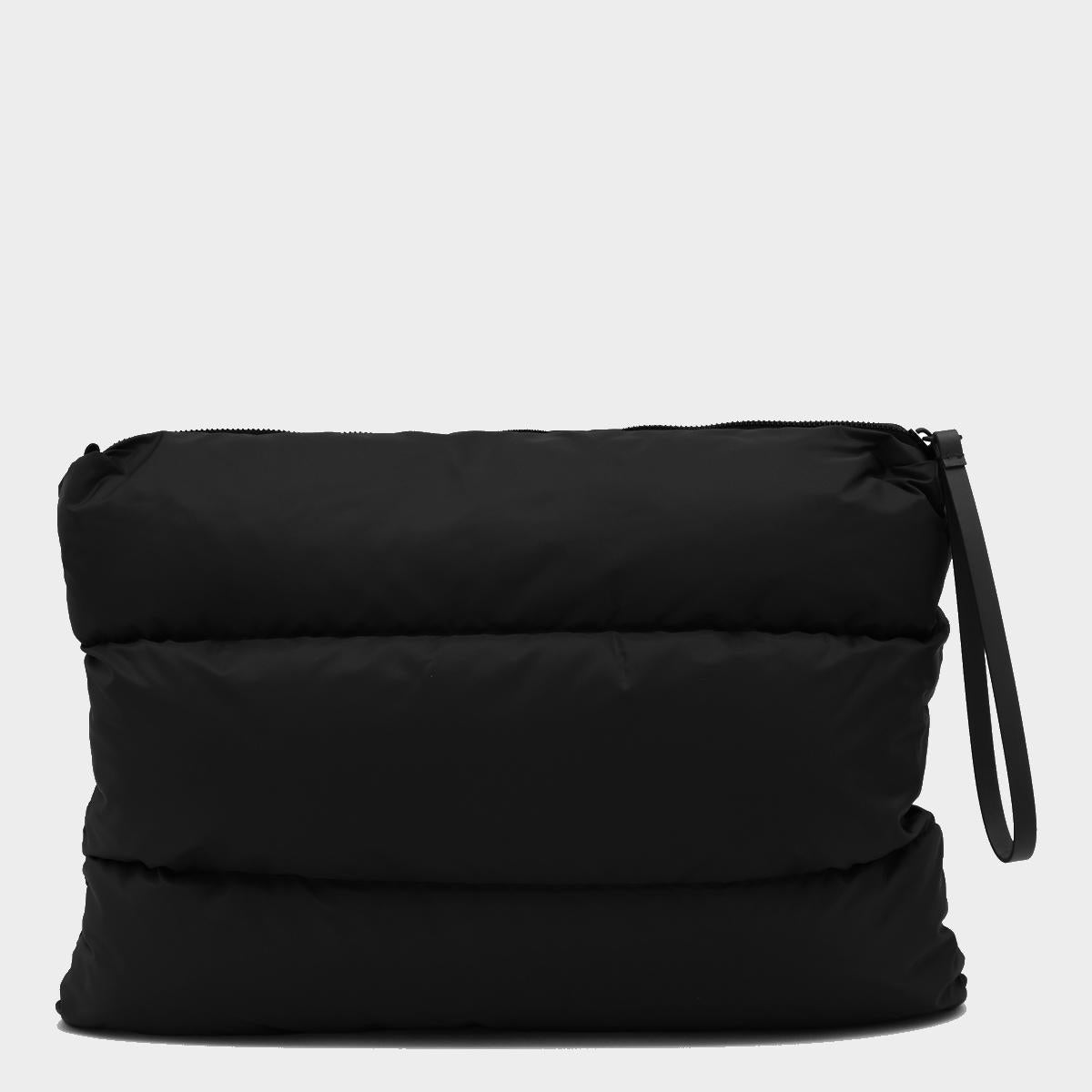 Moncler Black Leather Clutch Bag
