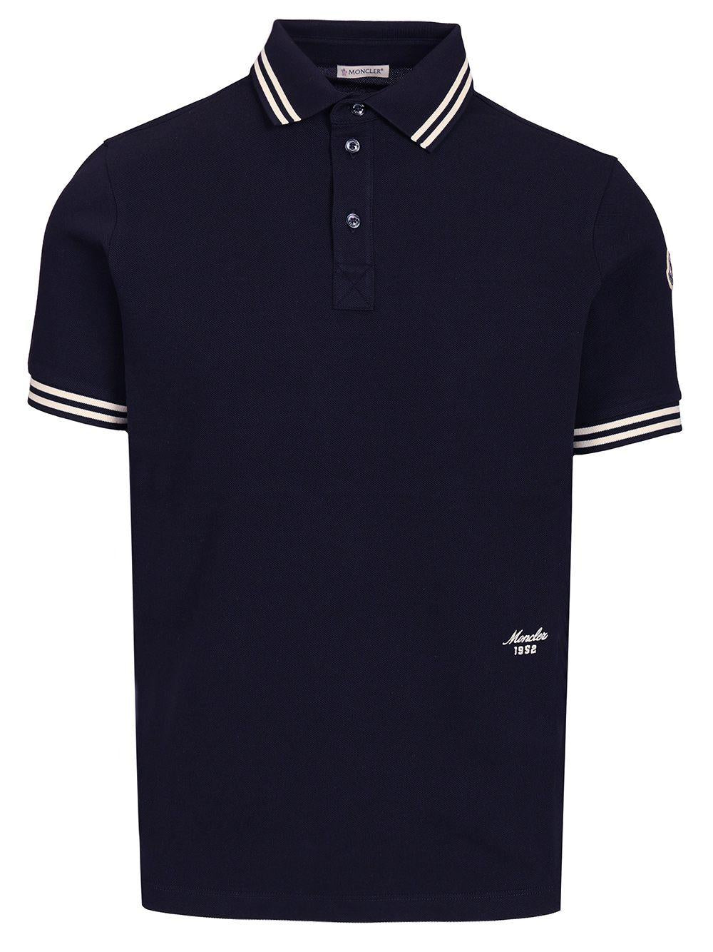 Moncler Cotton Short Sleeve Polo Shirt for Men
