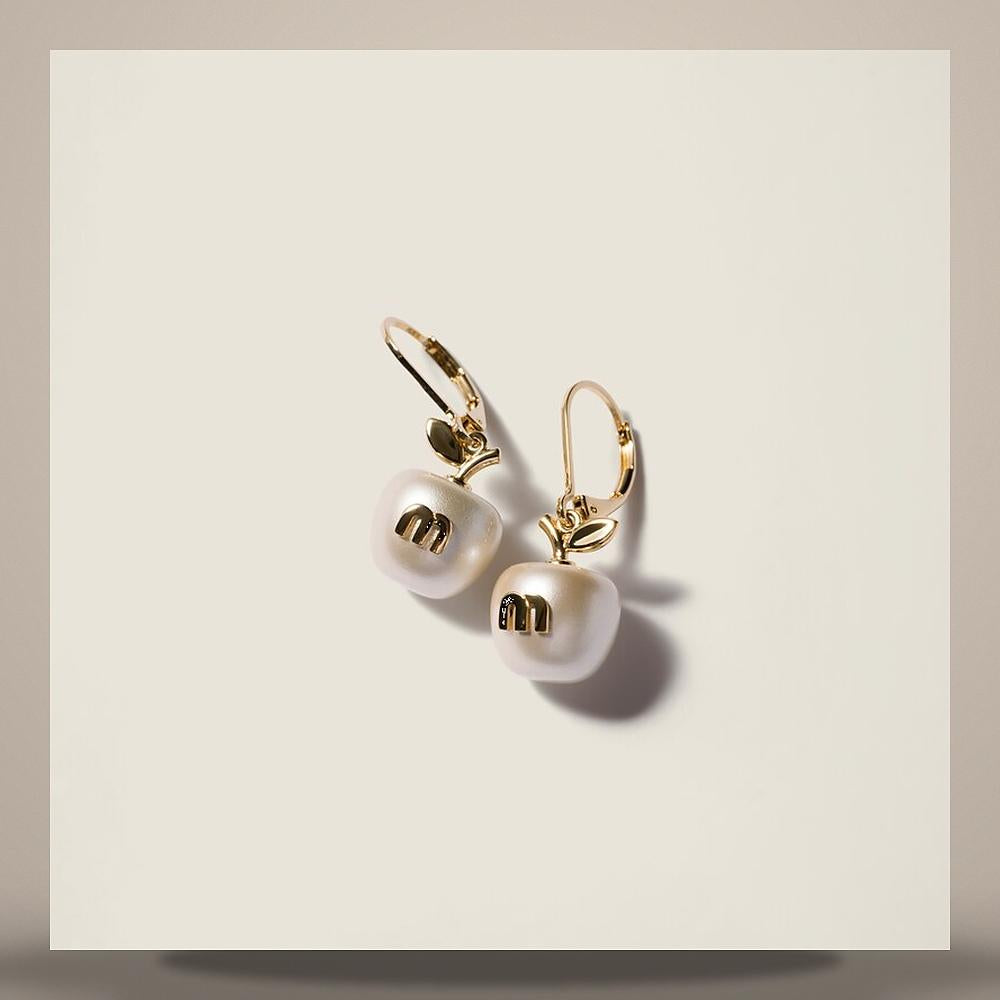 Miu Miu Pendant Detail Metal Earrings 5IO493 2G9O F0SAJ