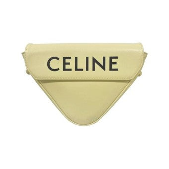 CELINE Printed Triangle Crossbody Bag Pale Yellow 195903DCS