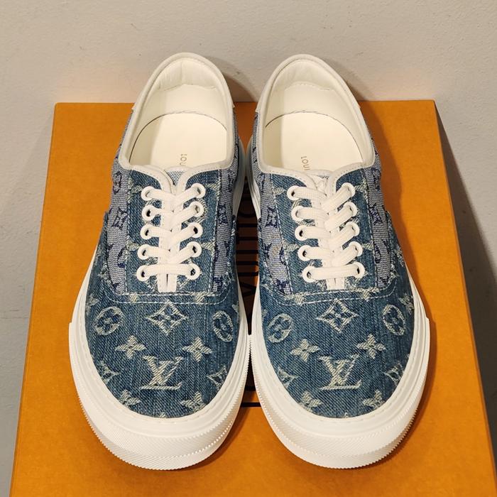 Louis Vuitton Men’s Denim Monogram Trocadero Sneakers Blue