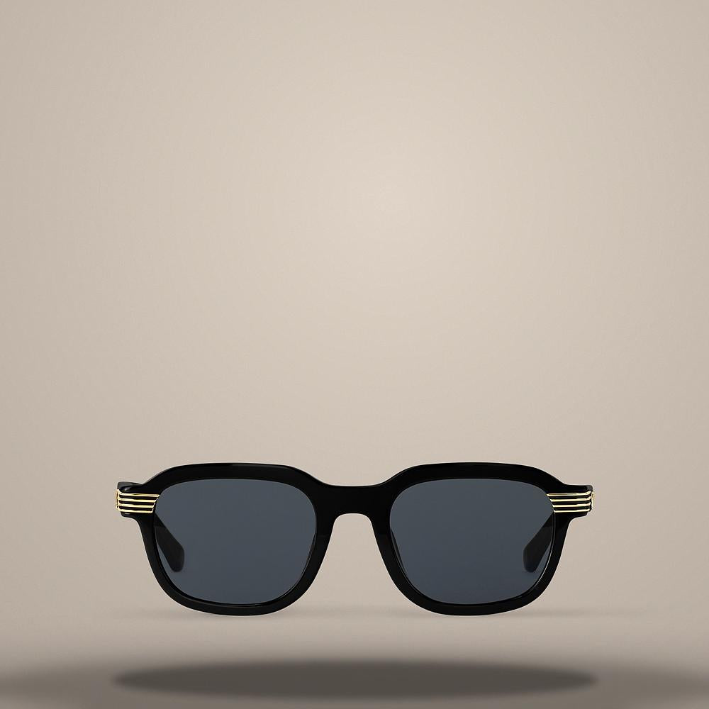Louis Vuitton Black LV Slide Square Round Sunglasses Z2889U