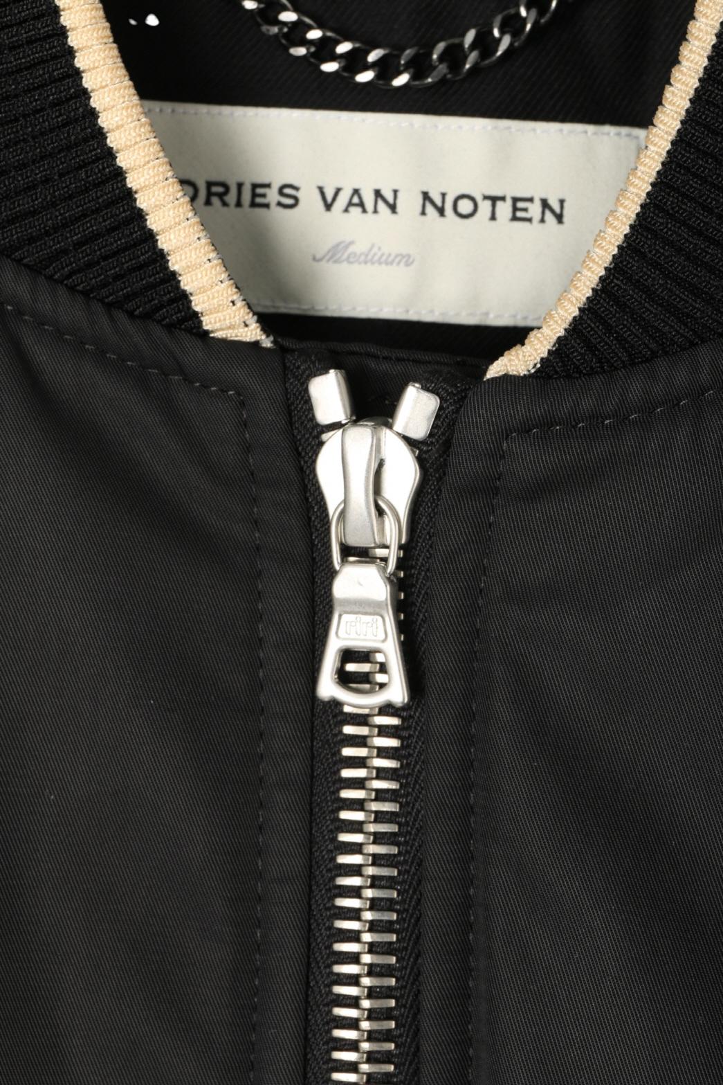Dries Van Noten Men's Black Bomber Jacket 241 020517 8210 900