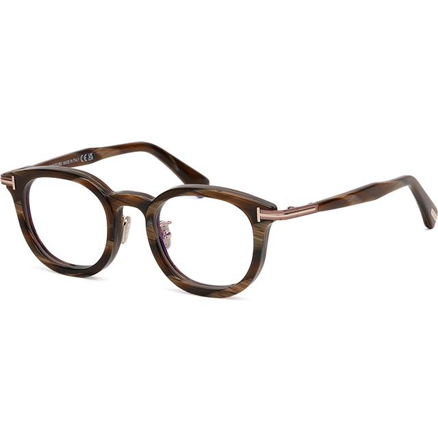 TOM FORD Brown Round Blue Light Blocking Asian Fit Eyeglasses Frame TF6009DB 062