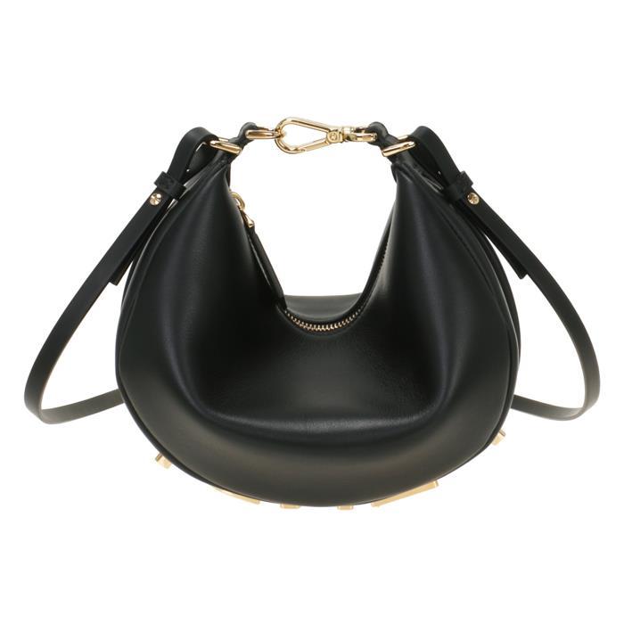 FENDI Fendigraphy Mini Bag Leather Shoulder Bag Brown