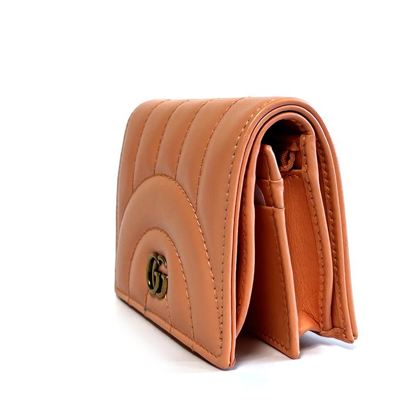 GUCCI GG Marmont Matelassé Leather Bifold Wallet Unisex 466492 AABZN 6707