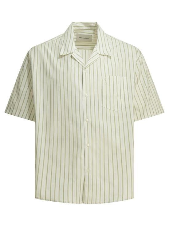 AMI Short Sleeve Shirt for Men HSH833 CO0220 A075 WHITE MATCH DOM