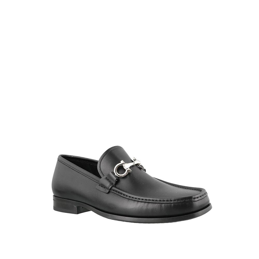Ferragamo Chris Black Men’s Leather Loafers A881 686084
