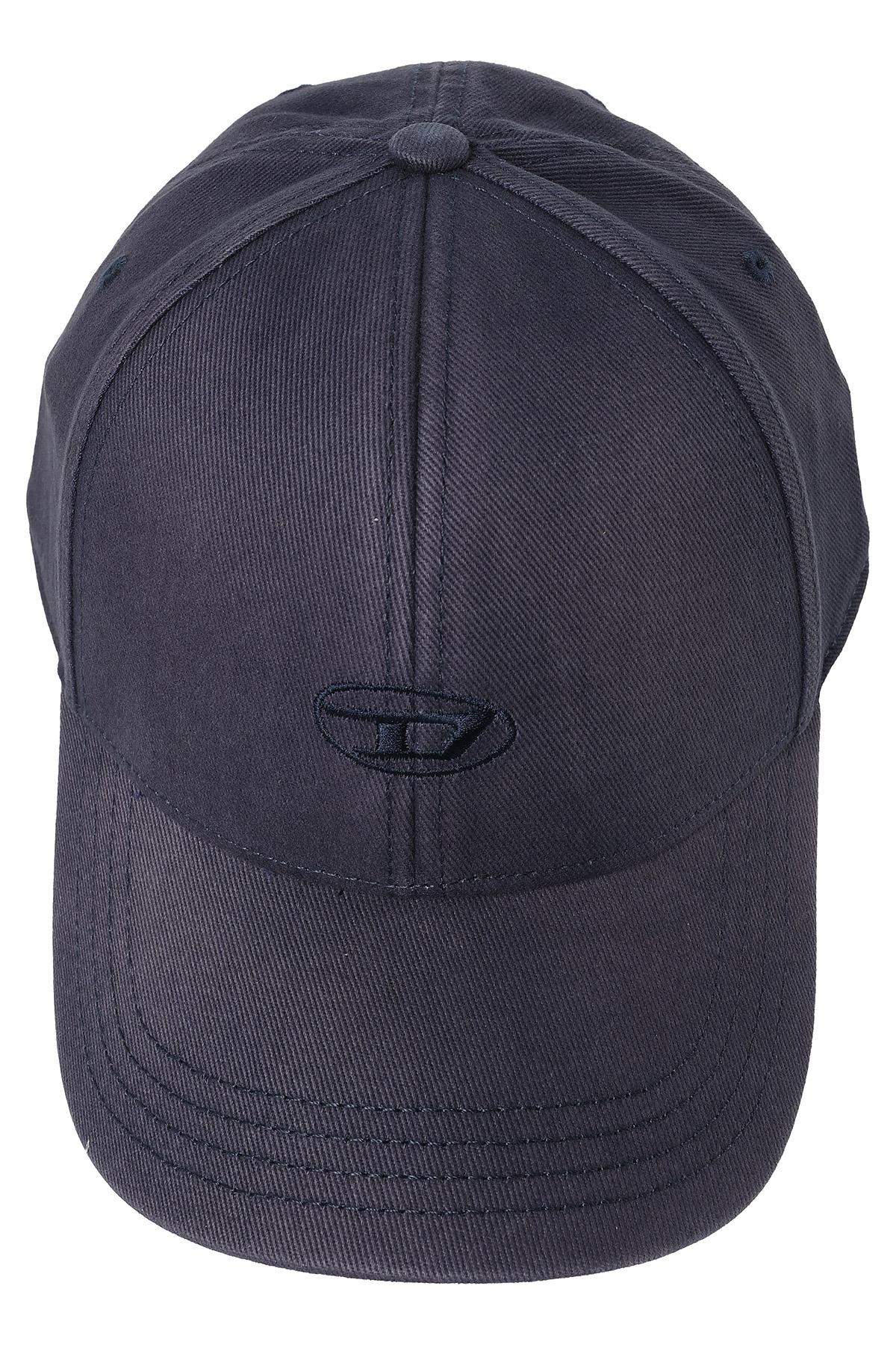 DIESEL Blue Cotton Washed Baseball Cap Unisex