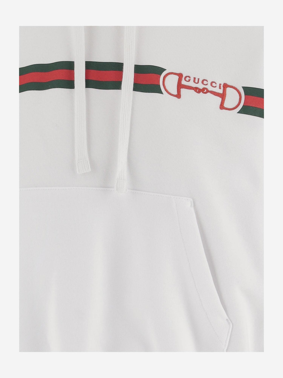 GUCCI Black Cotton Logo Print Hoodie for Women