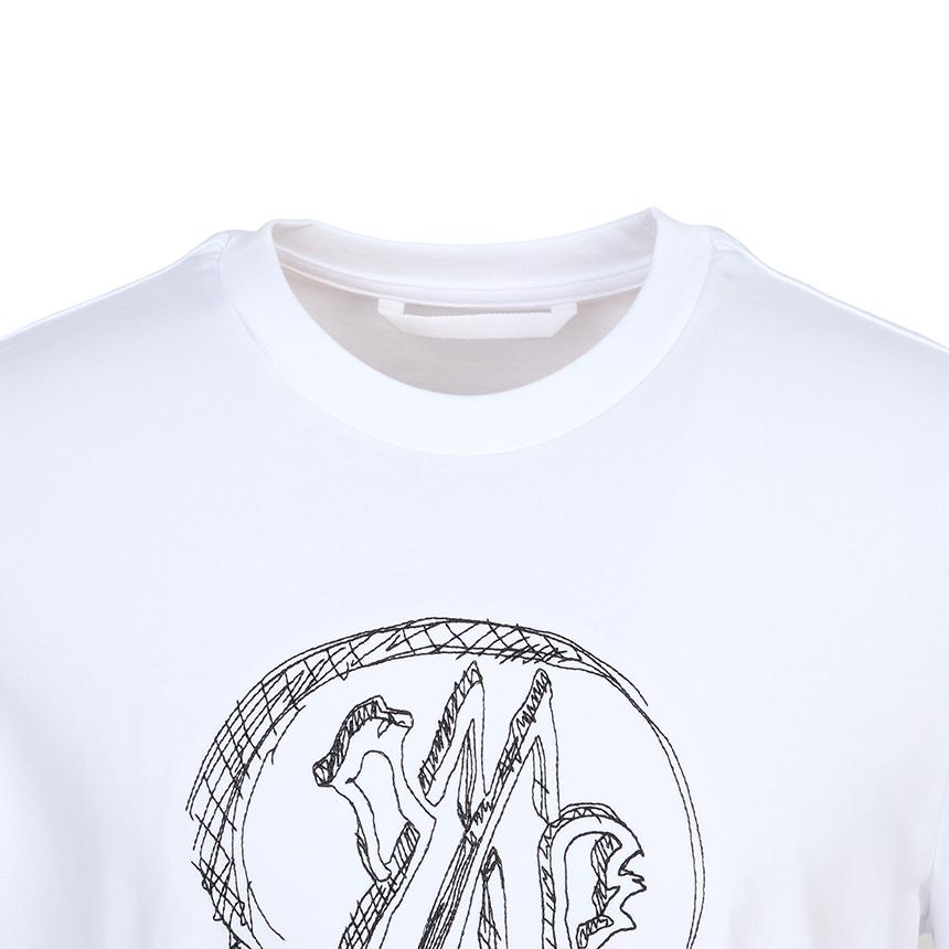 Moncler Men’s Short Sleeve T-Shirt White Cotton Tee