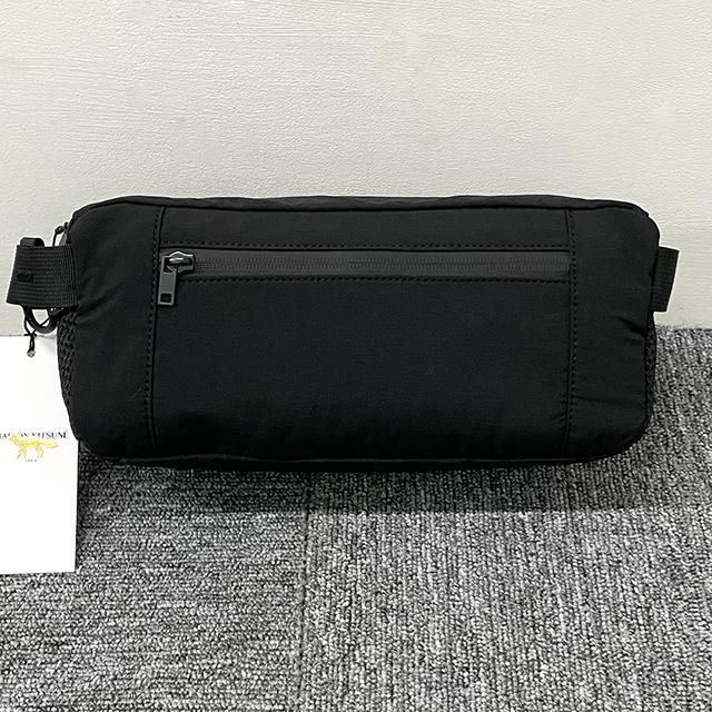 Maison Kitsune Black Flash Fox Belt Bag Hip Pack NM05171 WQ4034 P199