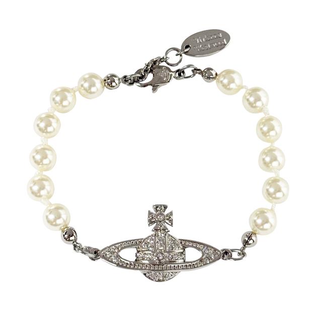 Vivienne Westwood Mini Bas Relief Bracelet Silver-Tone Adjustable