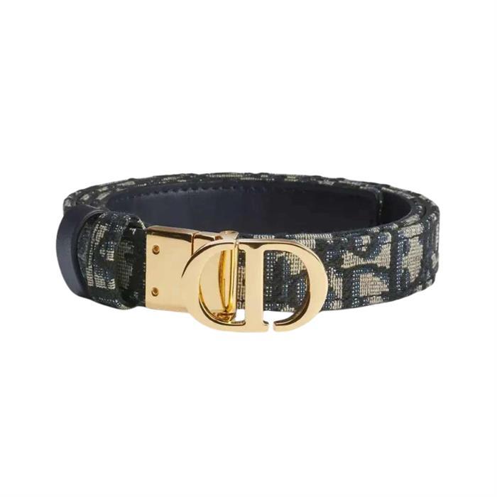 DIOR 30 Montaigne Reversible Belt Brown/Black Leather