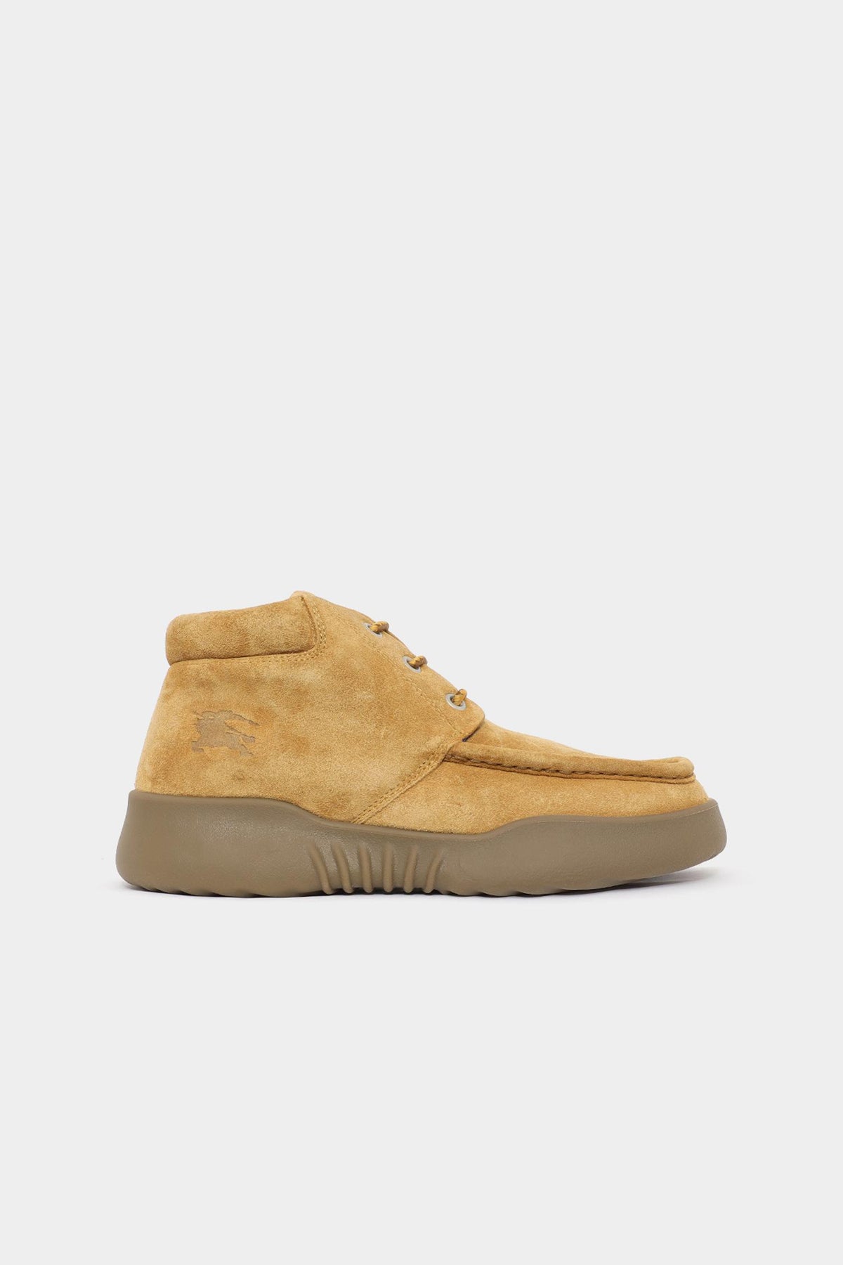 BURBERRY Suede Lace-Up Work Boots with Knight Logo Men’s