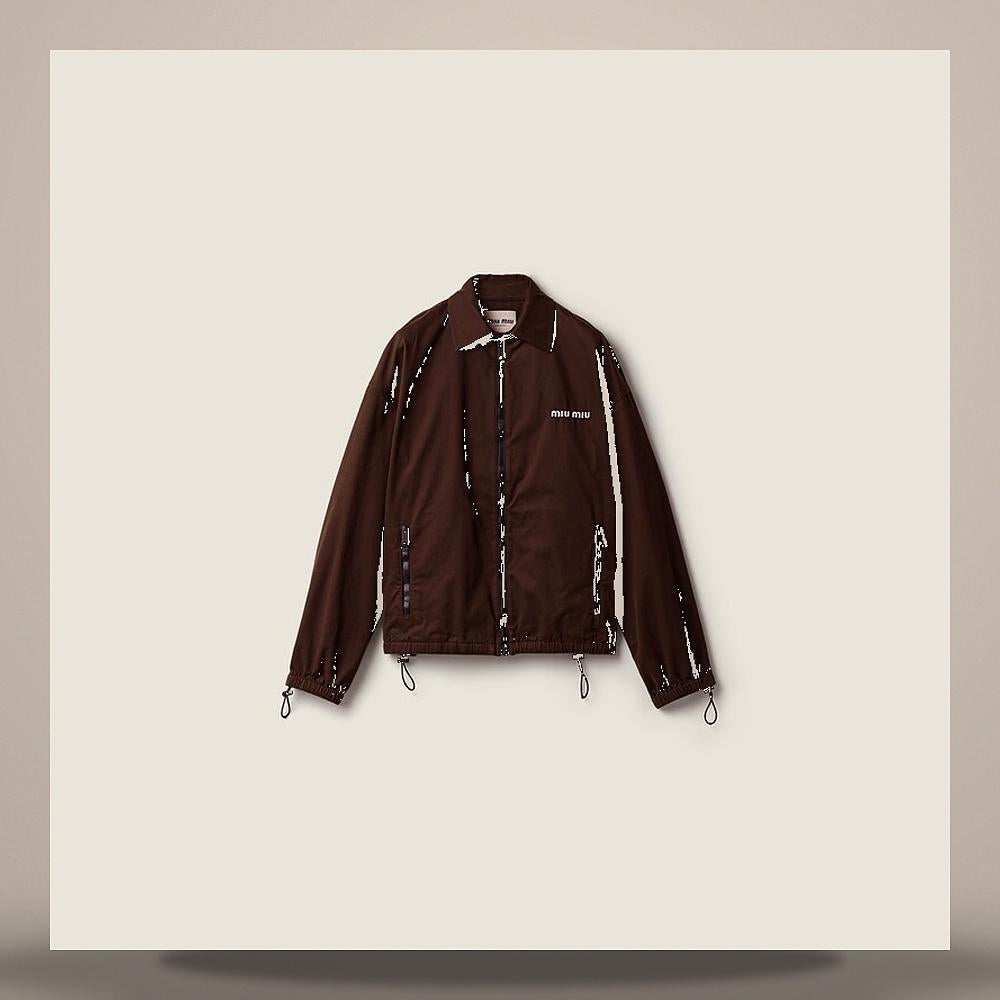 Miu Miu Washed Gabardine Bomber Jacket ML1574 19LW F0192